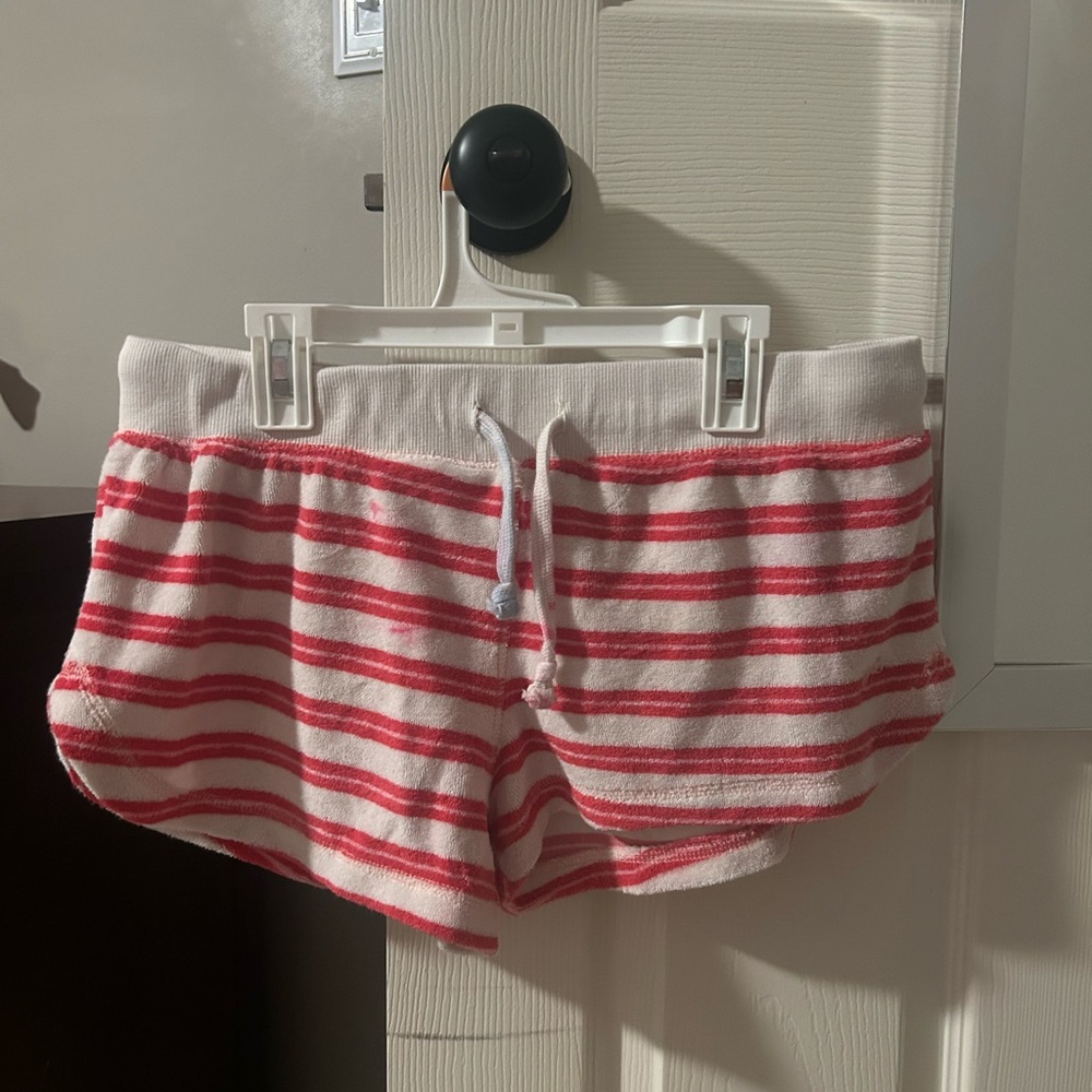 Urban Outfitters Out from Under Striped Red and White Lounge Shorts